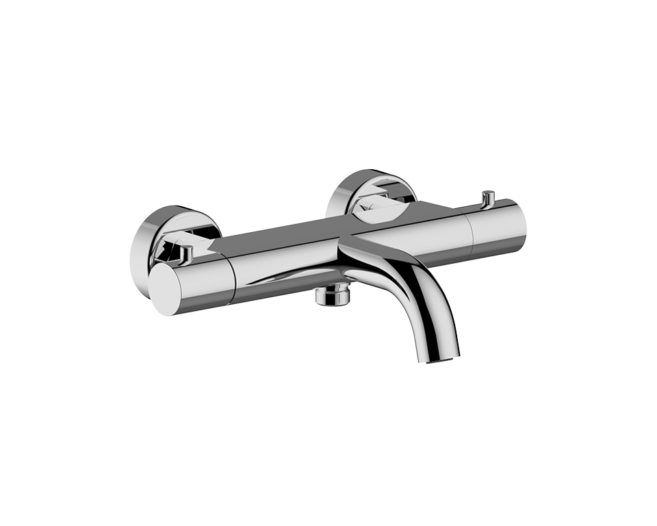 2-hole wall-mounted thermostatic bathtub mixer