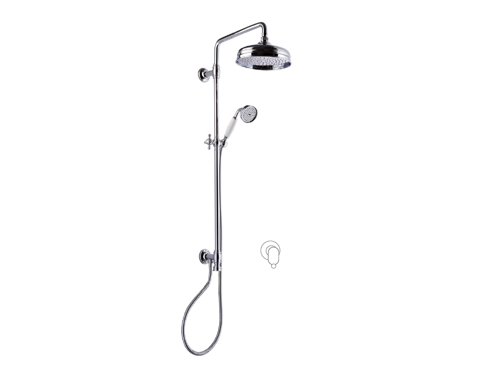 Colonna doccia con presa acqua alta 800 mm &Oslash; 220
