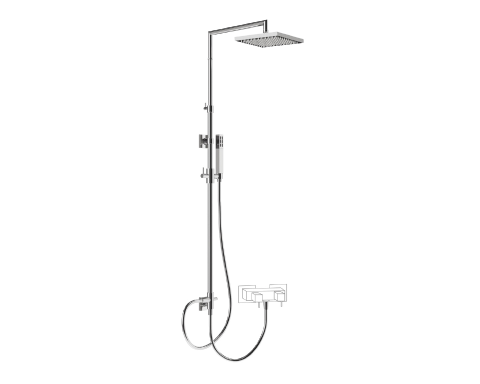 Colonna doccia telescopica con collegamento esterno 240x240